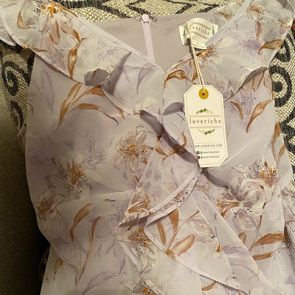 (FINAL PRICE)⚡️Lavender Floral Dress⚡️ - Picture 6 of 8